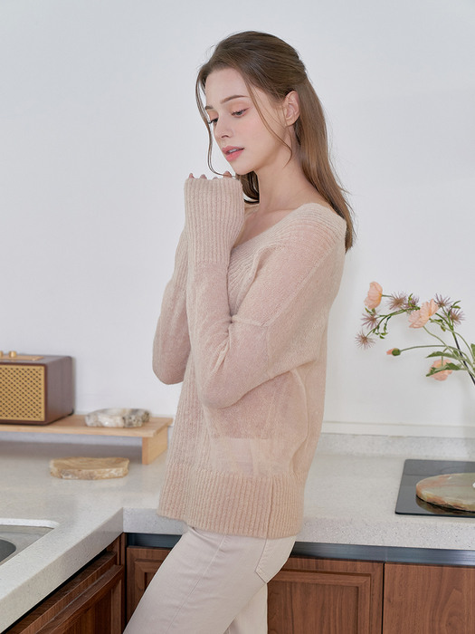 PAIGE SWEATER IN PEACH PARFAIT