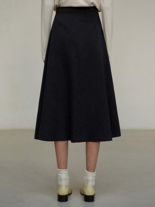 CLASSIC FLARE SKIRT_NAVY