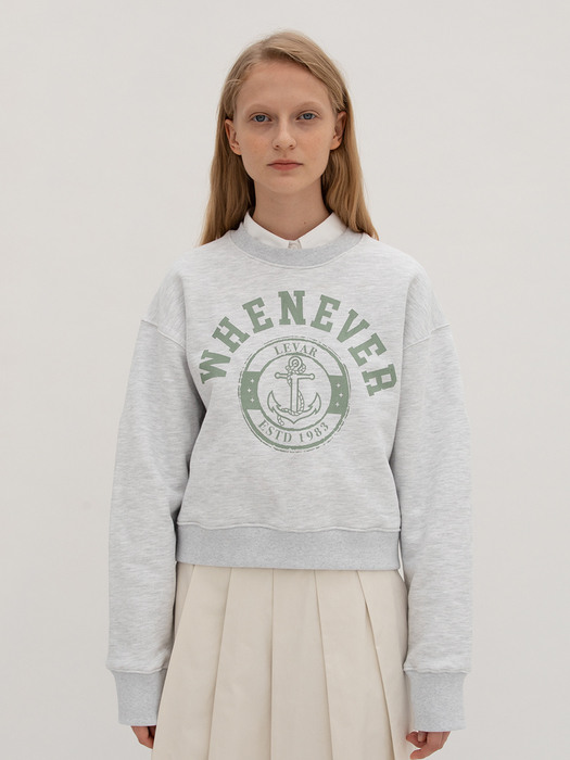 Whenever-print Sweatshirt - 5colors