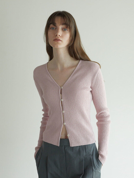PAGE KNIT CARDIGAN (LILAC PINK)