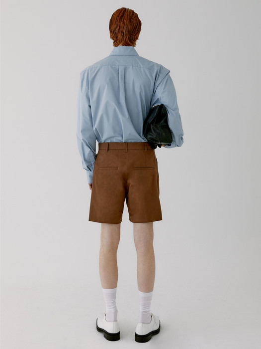 ERIC WIDE SHORTS [BROWN]