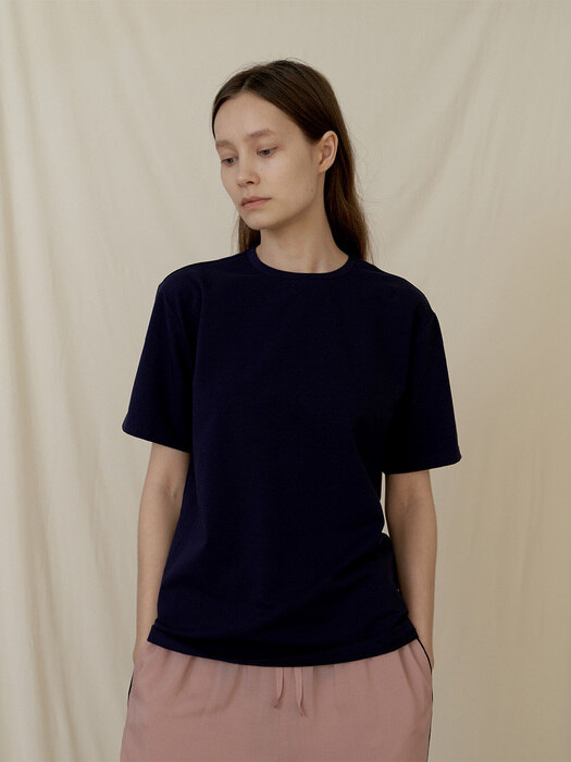 [IN&OUT] SILKY COTTON SPAN T-SHIRTSㅣMIDNIGHT SEOUL