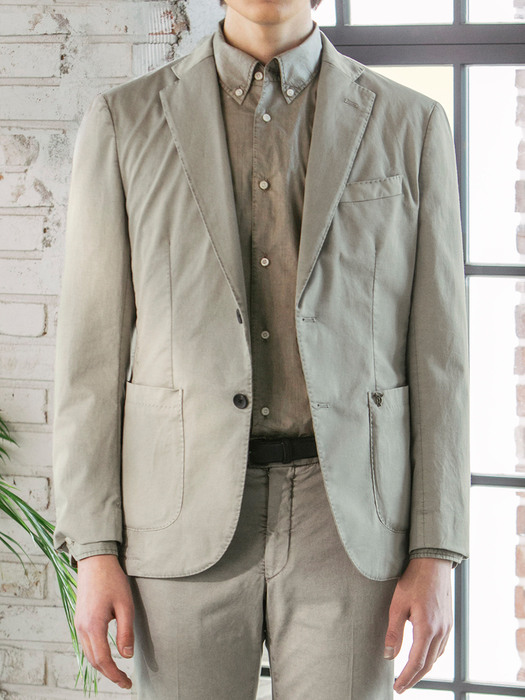 nora cotton set-up jacket - beige