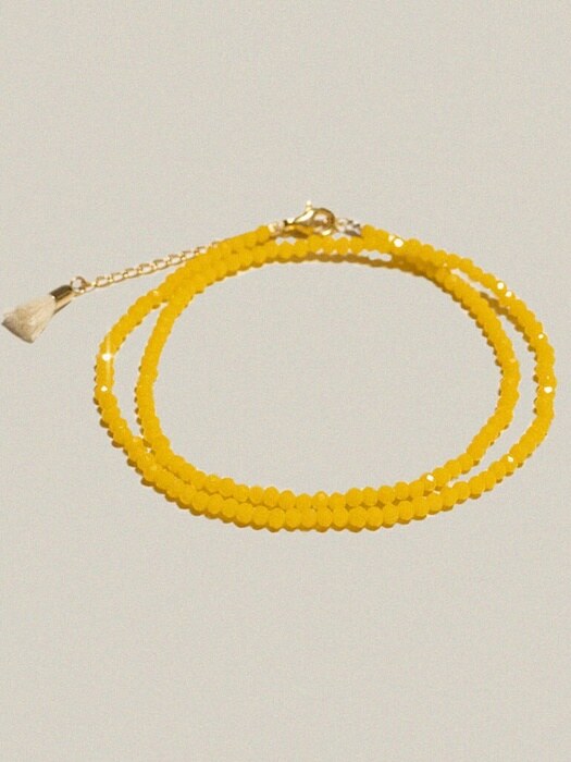 Tassel Beads necklace Yellow