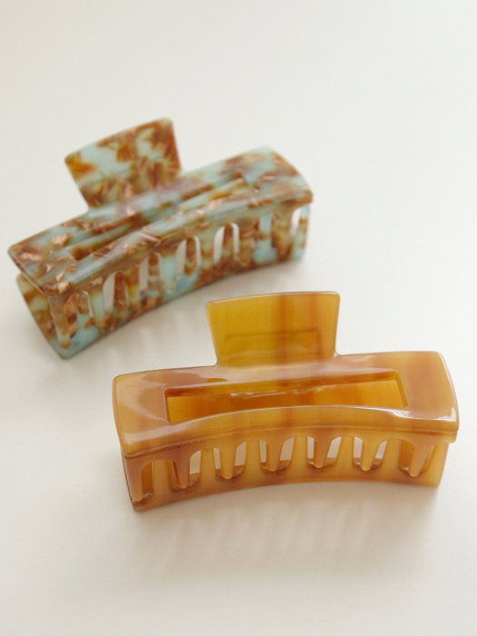 French Cellulose Rectangular Hair Claw Clip H0837