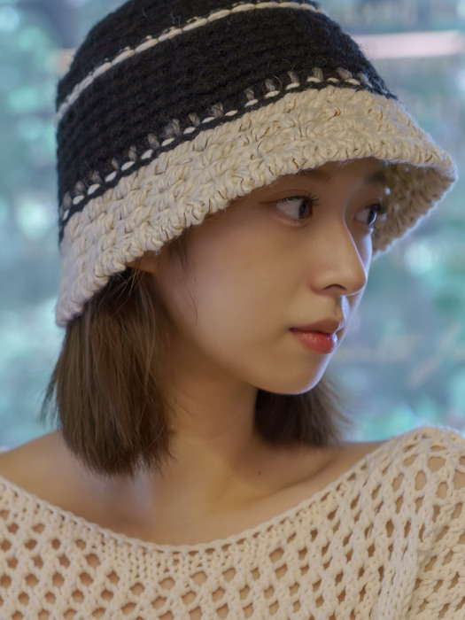 Spencer wool knit bucket hat 3colors