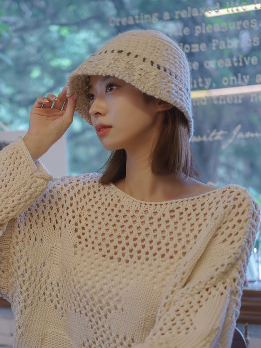 Spencer wool knit bucket hat 3colors