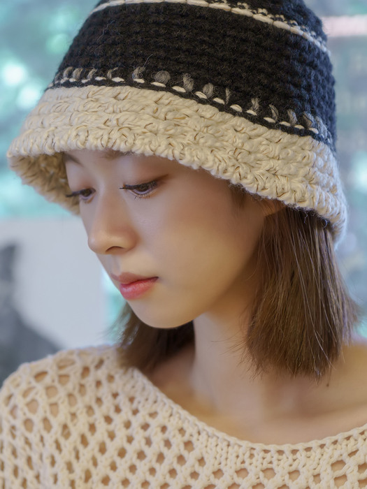 Spencer wool knit bucket hat 3colors