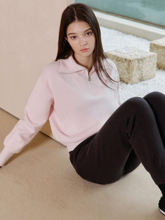 Wing Collar Knit Pullover  Powder pink (WE2951C549)