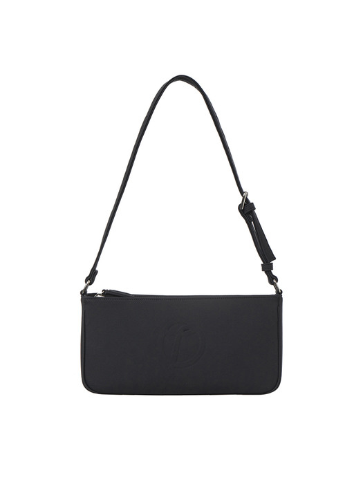 NEOPRENE SQUARE BAG, BLACK