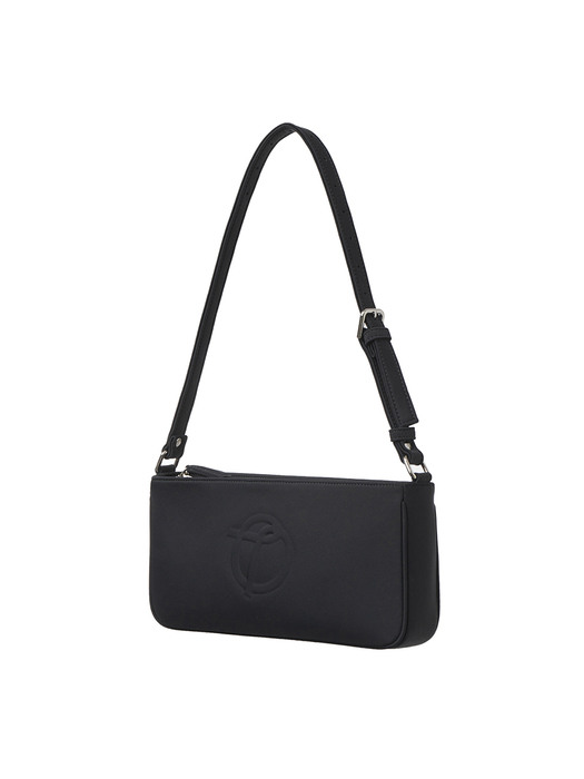 NEOPRENE SQUARE BAG, BLACK