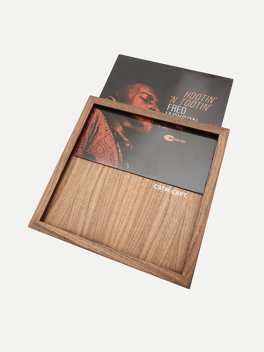 Vinyl record wood frame - Walnut