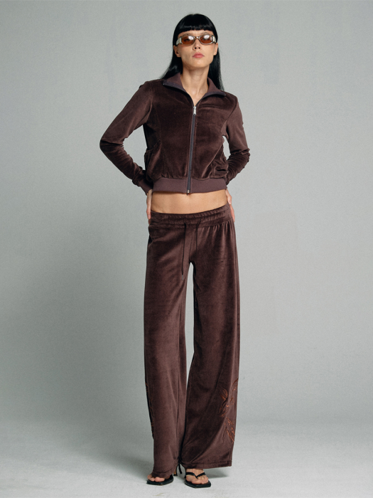 Velour Bootcut pants Brown