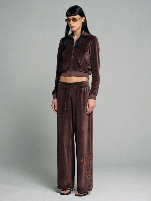 Velour Bootcut pants Brown