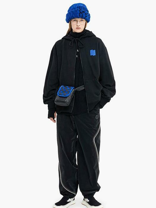 TRS decal hoodie zip-up Noir