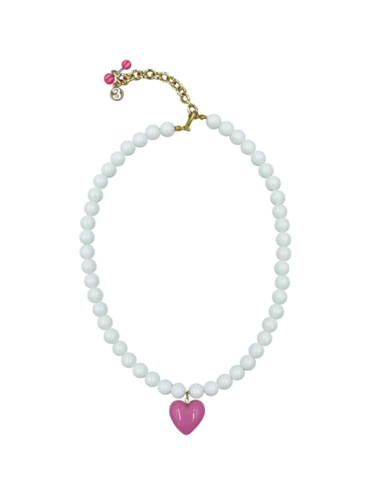 P.S(pearl shell) Love sick necklace Pink