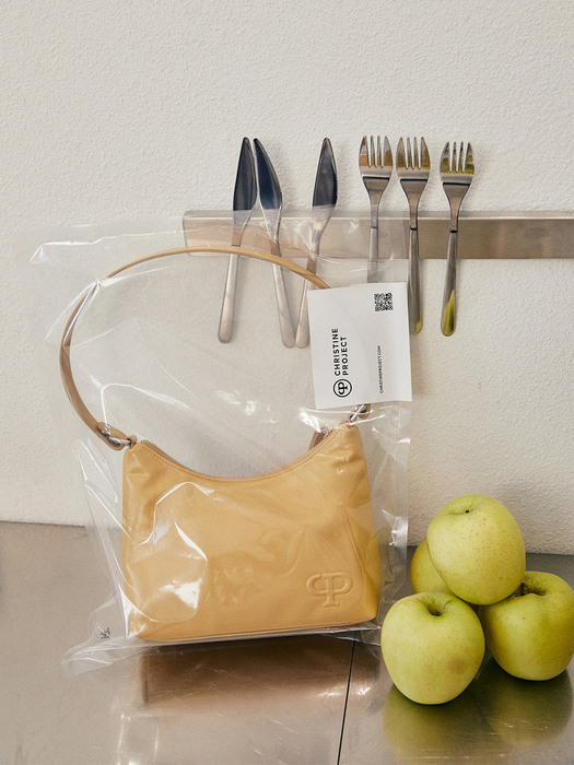 SPARKLING SQUARE HOBO BAG(BROWN BUTTER)