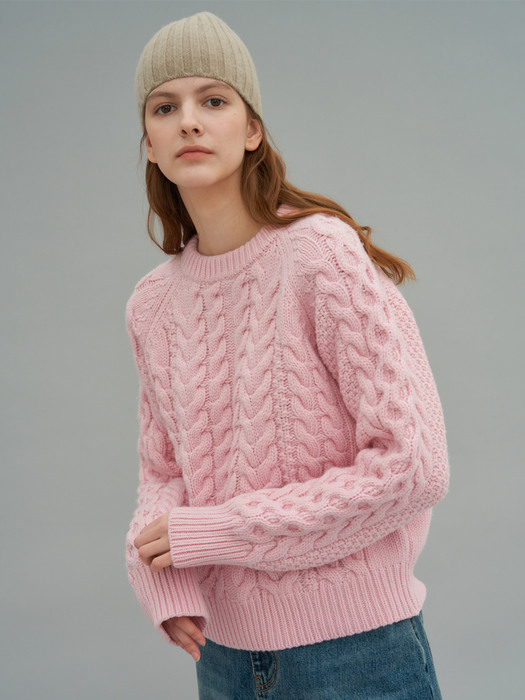 Vintage color Knit (Baby Pink)