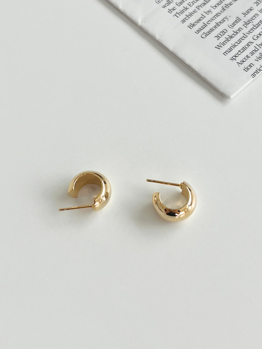 daily volume ring earrings (2colors)
