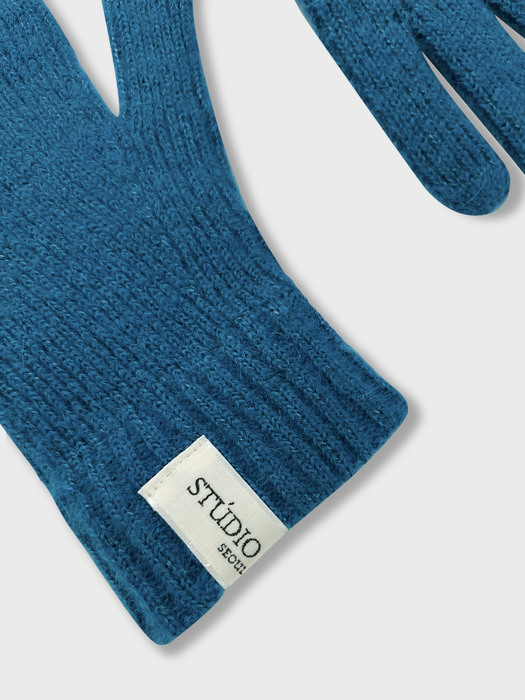 [22 WINTER][SALT Label] MOHAIR WOOL GLOVE_BLUE