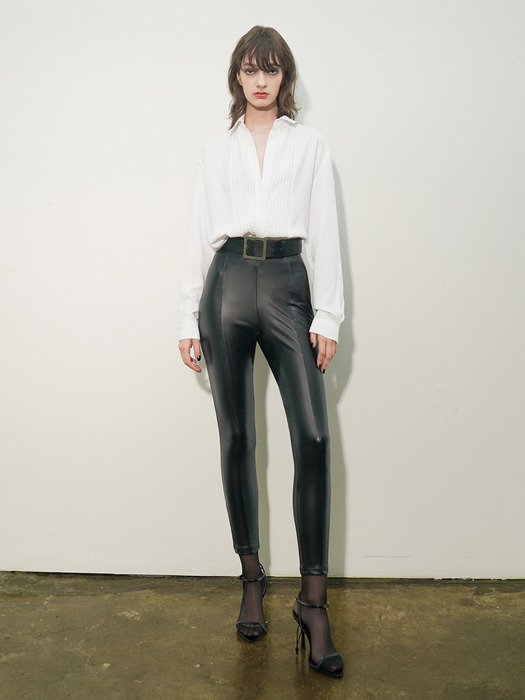 High-Rise Faux-Leather Pants_UWS-FP22 