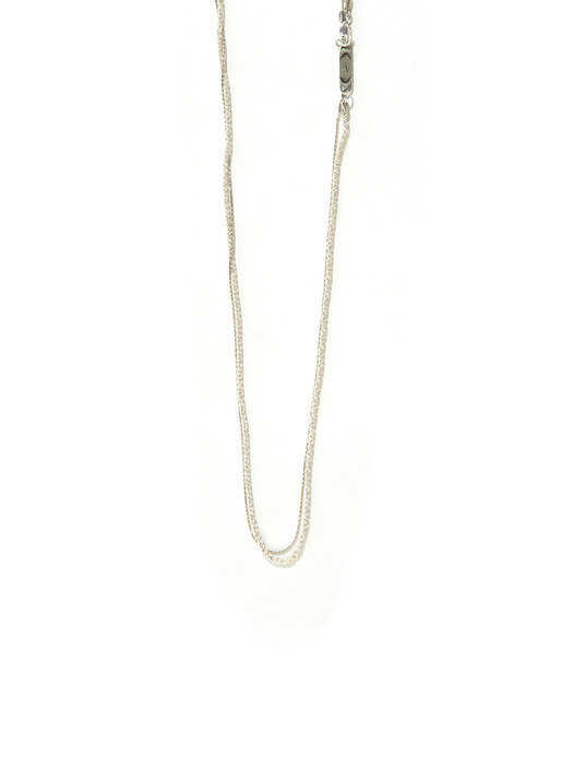 SEWN SWEN SILVER DOUBLE LAYERED TWIST KINK CHAIN NECKLACE