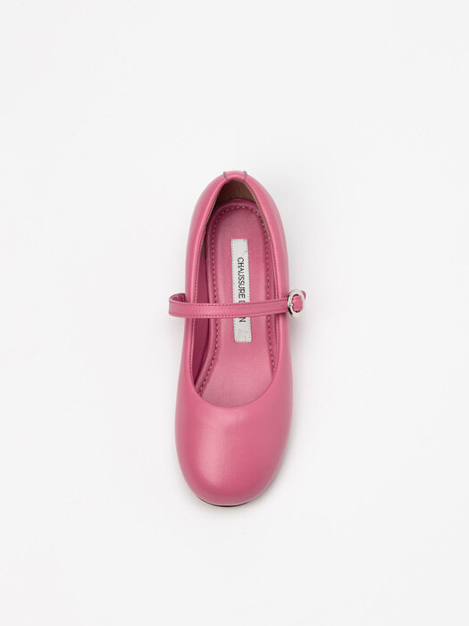 Bagel Puffy Maryjane Flats in Sun Kissed Coral