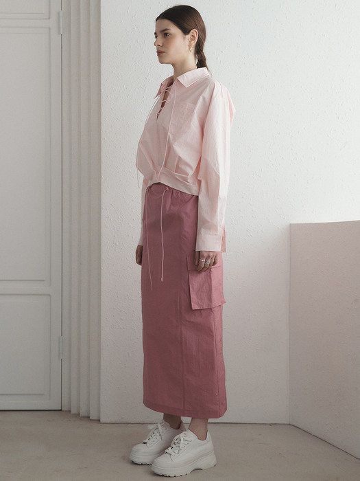 Side Pocket Long Skirt [3color]