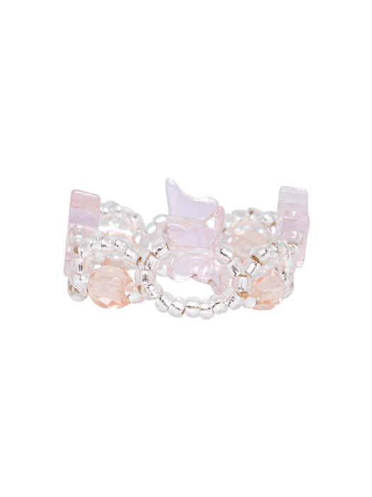 Flutter Beads Ring (Baby Pink)