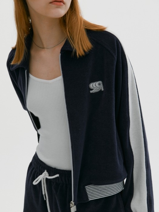 RB Sports Retro Terry Track Zip-Up Navy