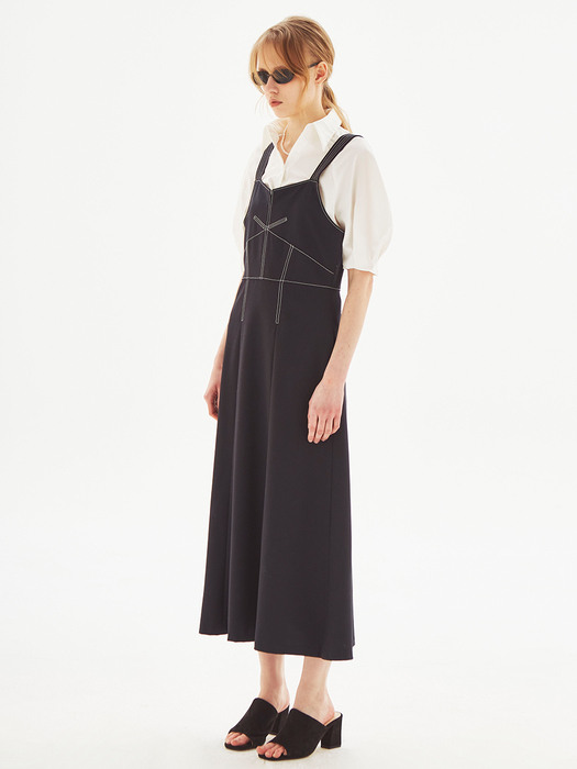 [LINE] Stitched Bustier Dress