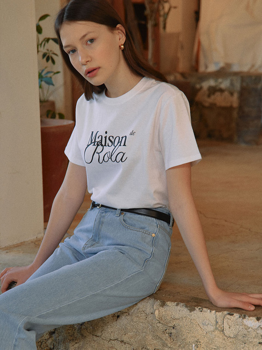 MAISON DE ROLA HALF T-SHIRTS WHITE