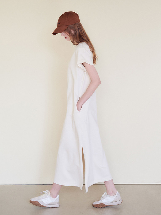 AVEC HACIE COTTON LONG DRESS [IVORY]