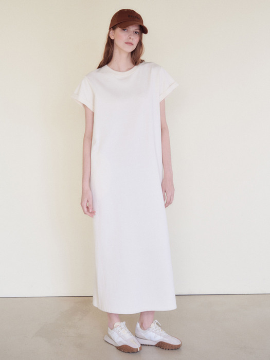 AVEC HACIE COTTON LONG DRESS [IVORY]