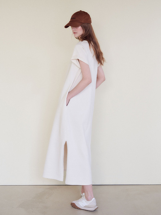 AVEC HACIE COTTON LONG DRESS [IVORY]