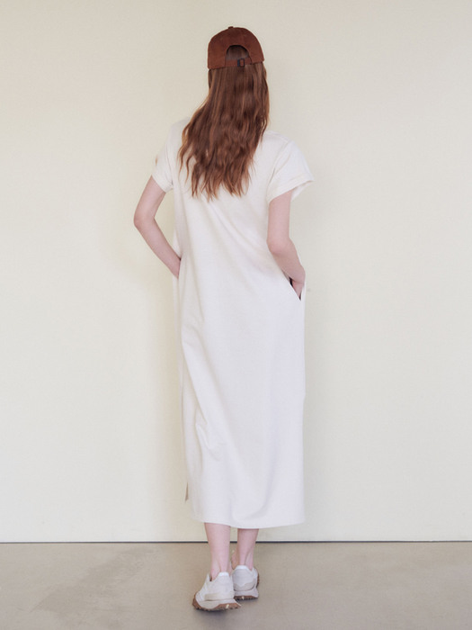 AVEC HACIE COTTON LONG DRESS [IVORY]