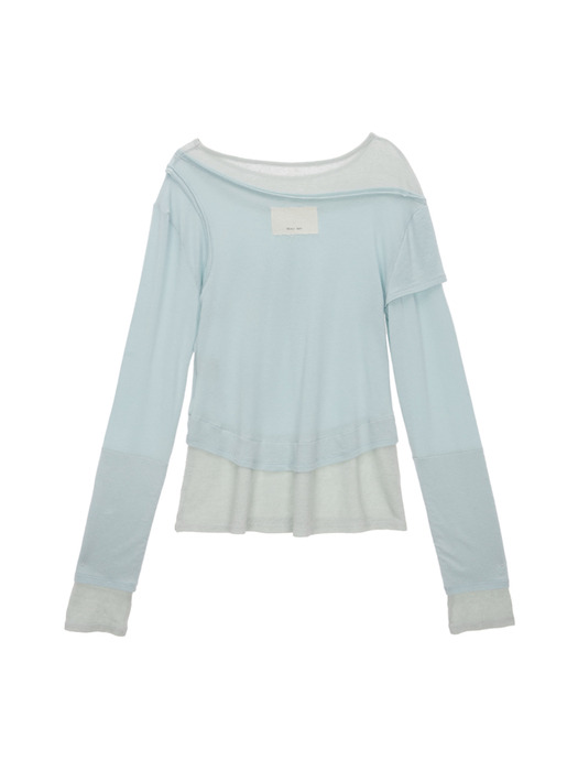 TWO TONE LAYERED TOP IN MINT
