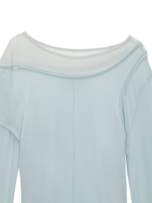 TWO TONE LAYERED TOP IN MINT