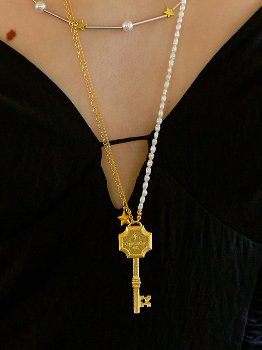 Lucky Key Gold Necklace
