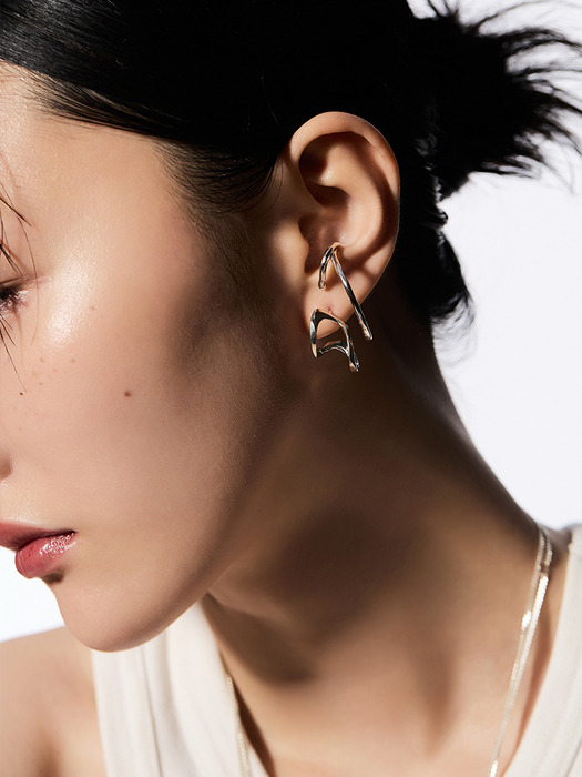 #193 Chain silver earring