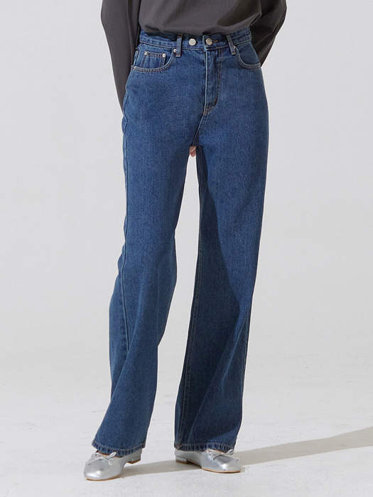 Youth two button denim pants - blue