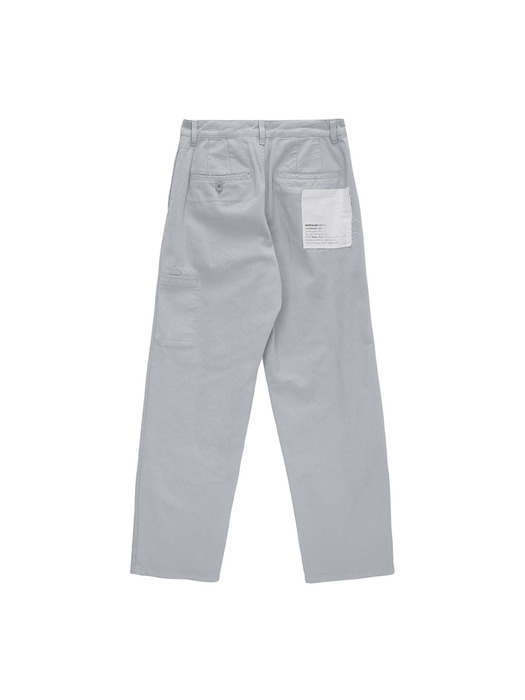PATCHED DYING PANTS IN GREY