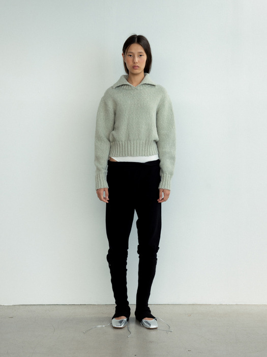 [모노하]Mohair blended collar knit (2colors) [W CONCEPT]