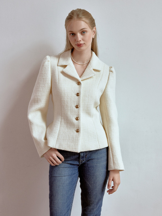 Anne tweed wool jacket 2color