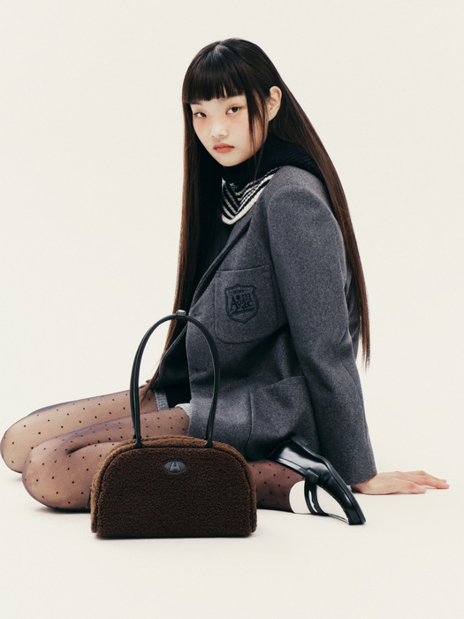 [EXCLUSIVE] Avam shearling tote bag - BROWN