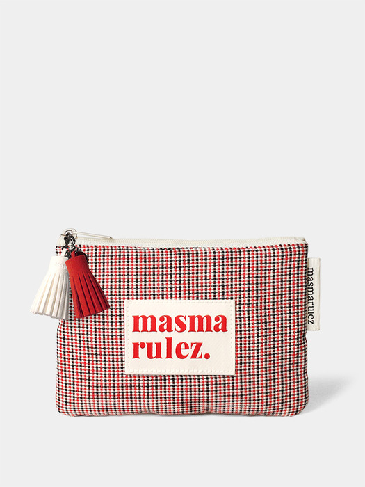 Basic pouch _ 타이니체크 Red