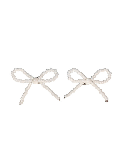 Pearl Ribbon Beads Earring 