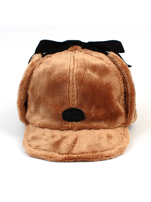 Bubble Muji Beige Fur Earflap Cap 귀달이모자