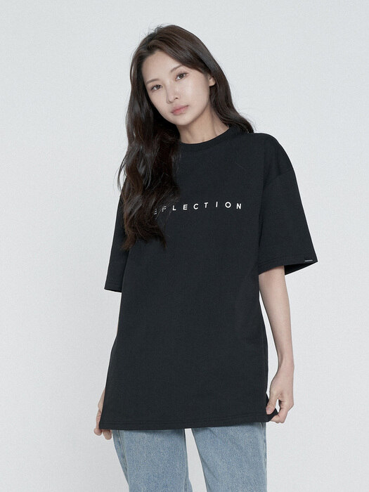 R-Lettering overfit tee - Black