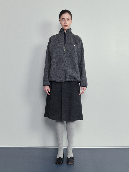 Cameron Half-zip pullover Fleece(Charcoal)